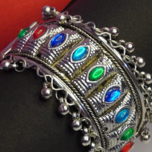 “Trendy Oxidized Silver Plated Cuff Bracelet Bangle for Women & Girls”